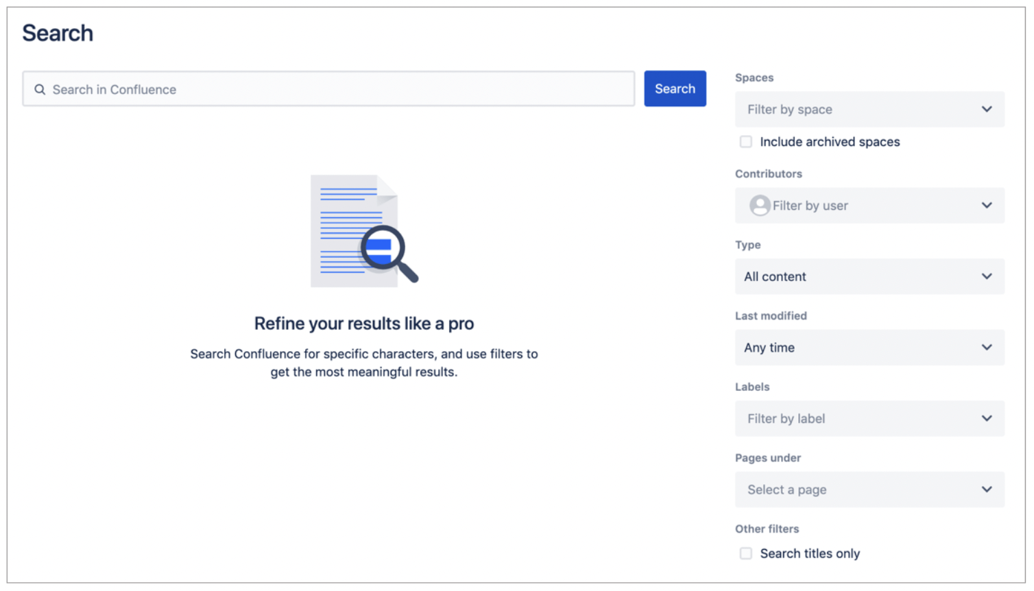 ConfluenceCloud_Search_Filter Quick Search with Atlassian